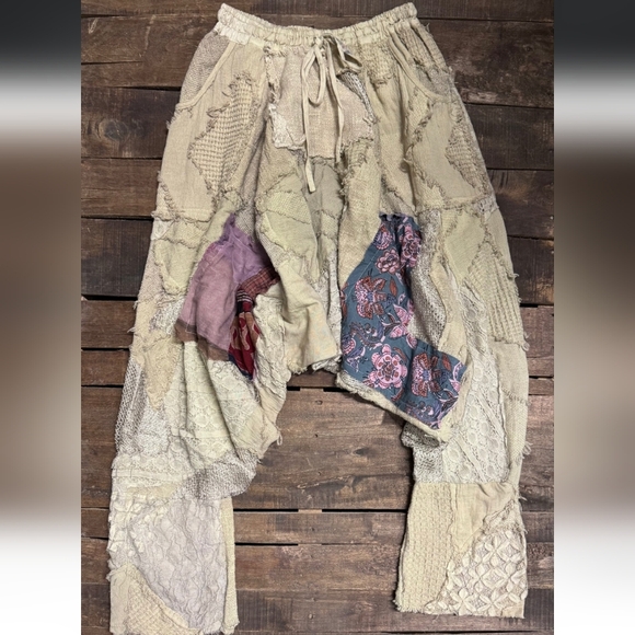 Jaded Gypsy Pants - ✨PRICE DROP✨💎NEW Jaded Gypsy Sunset Muse Pants, Patchwork Drop-Crotch Trousers